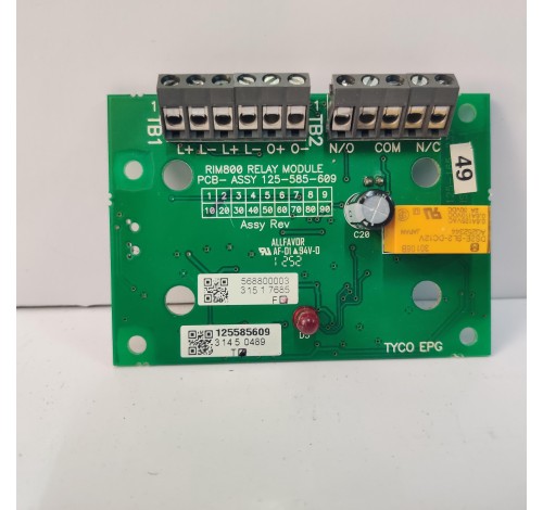 TYCO RIM800 RELAY MODULE PCB-ASSY 125-585-609 